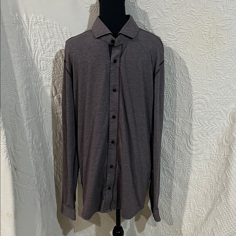 Lululemon Rival Heathered Button-Up Shirt, NSF